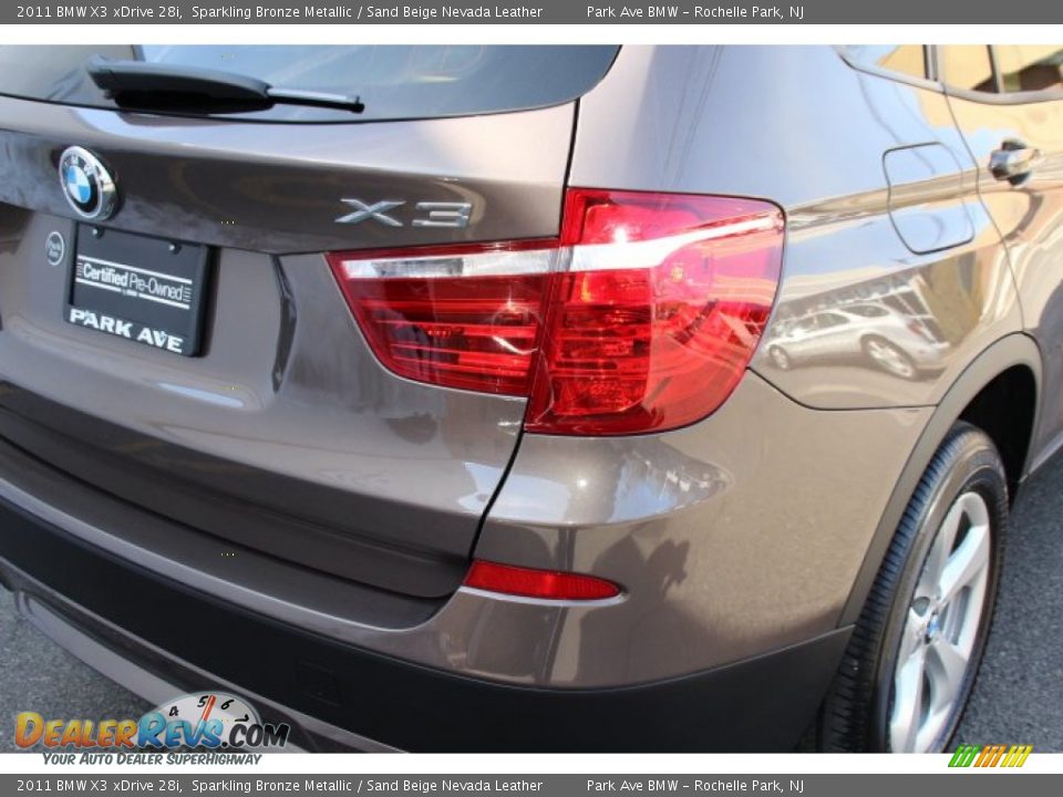 2011 BMW X3 xDrive 28i Sparkling Bronze Metallic / Sand Beige Nevada Leather Photo #22