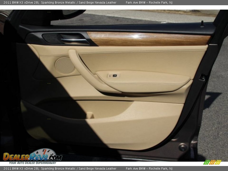 2011 BMW X3 xDrive 28i Sparkling Bronze Metallic / Sand Beige Nevada Leather Photo #25