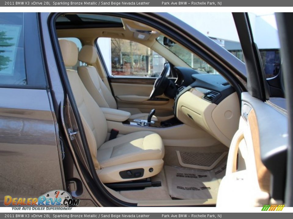 2011 BMW X3 xDrive 28i Sparkling Bronze Metallic / Sand Beige Nevada Leather Photo #27