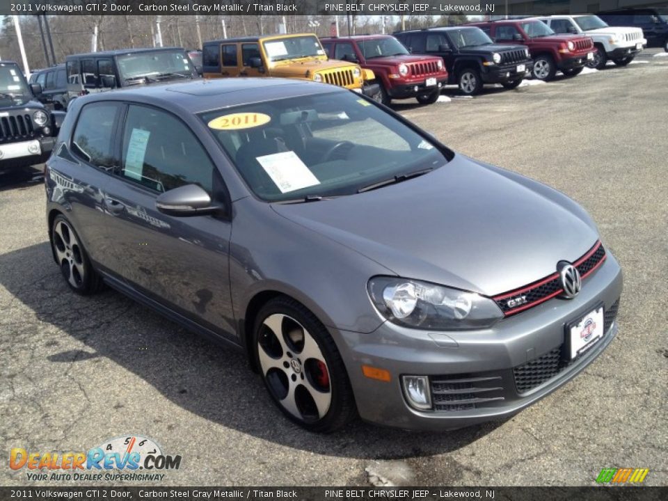 2011 Volkswagen GTI 2 Door Carbon Steel Gray Metallic / Titan Black Photo #5