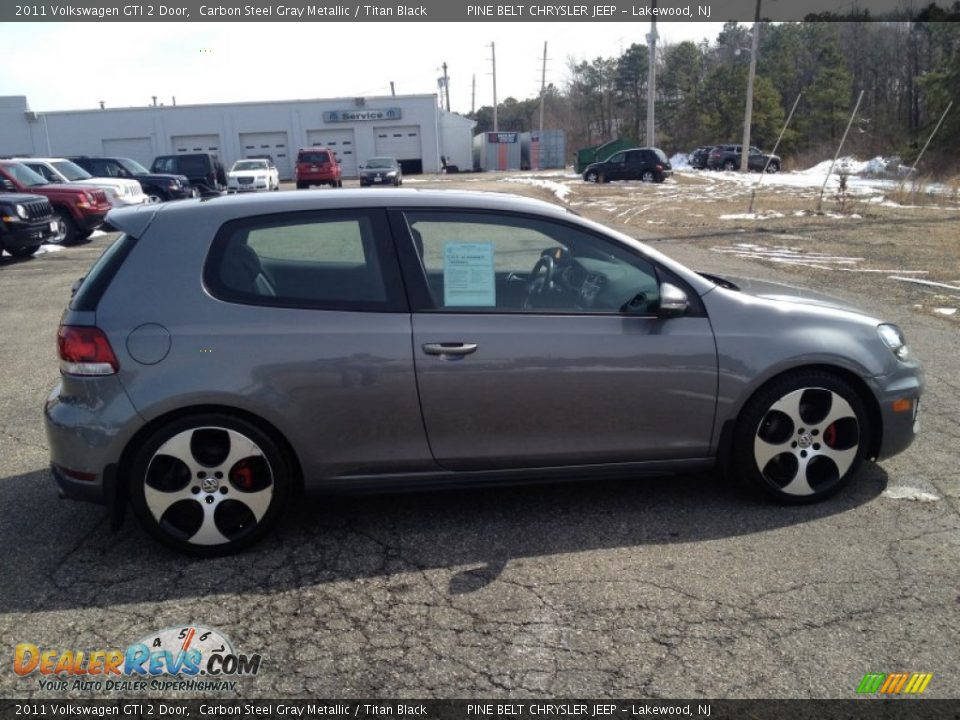 2011 Volkswagen GTI 2 Door Carbon Steel Gray Metallic / Titan Black Photo #8