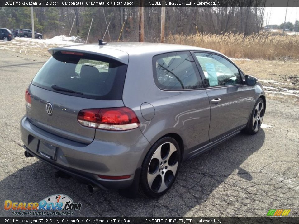 2011 Volkswagen GTI 2 Door Carbon Steel Gray Metallic / Titan Black Photo #14