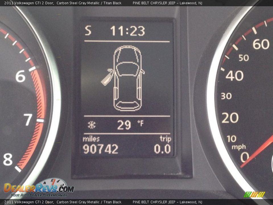 2011 Volkswagen GTI 2 Door Carbon Steel Gray Metallic / Titan Black Photo #28