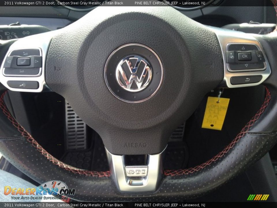 2011 Volkswagen GTI 2 Door Carbon Steel Gray Metallic / Titan Black Photo #29