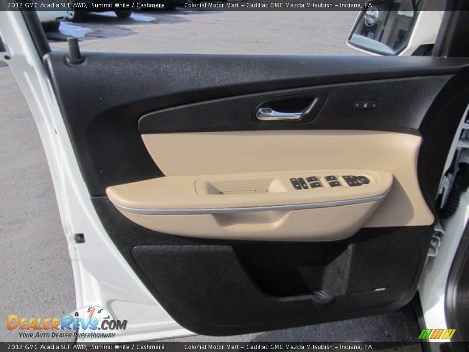 2012 GMC Acadia SLT AWD Summit White / Cashmere Photo #10
