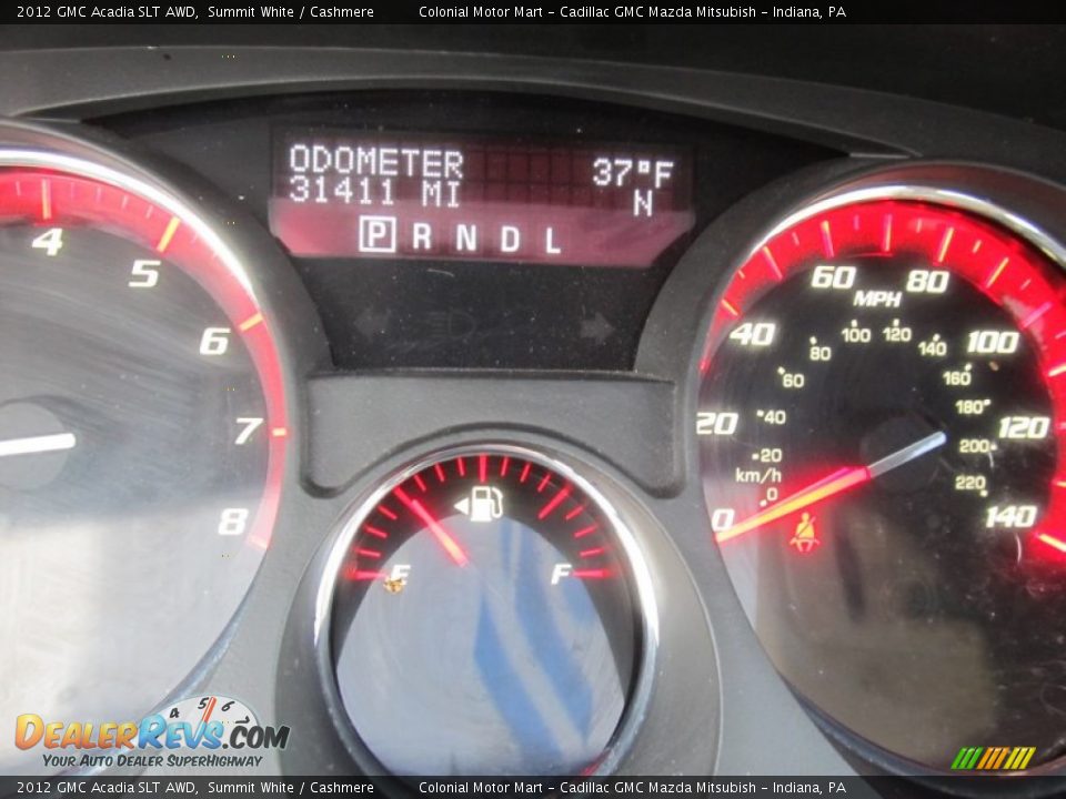 2012 GMC Acadia SLT AWD Summit White / Cashmere Photo #20