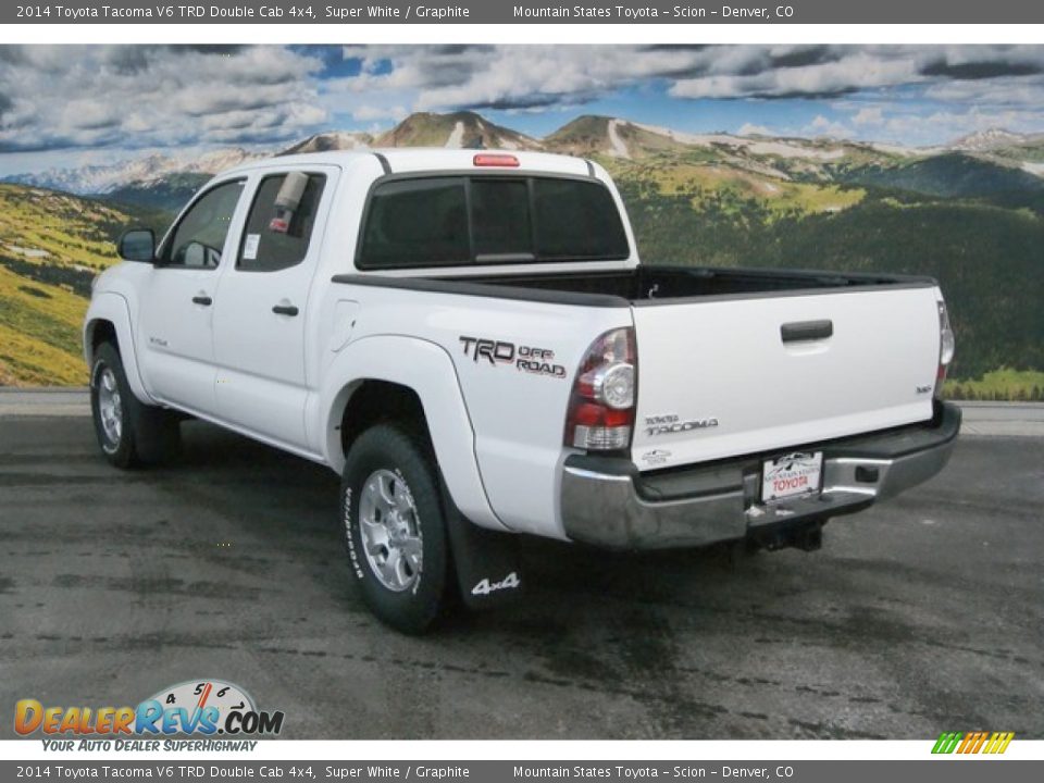 2014 Toyota Tacoma V6 TRD Double Cab 4x4 Super White / Graphite Photo #3