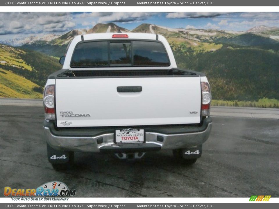 2014 Toyota Tacoma V6 TRD Double Cab 4x4 Super White / Graphite Photo #4