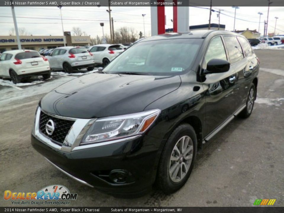 2014 Nissan Pathfinder S AWD Super Black / Charcoal Photo #3