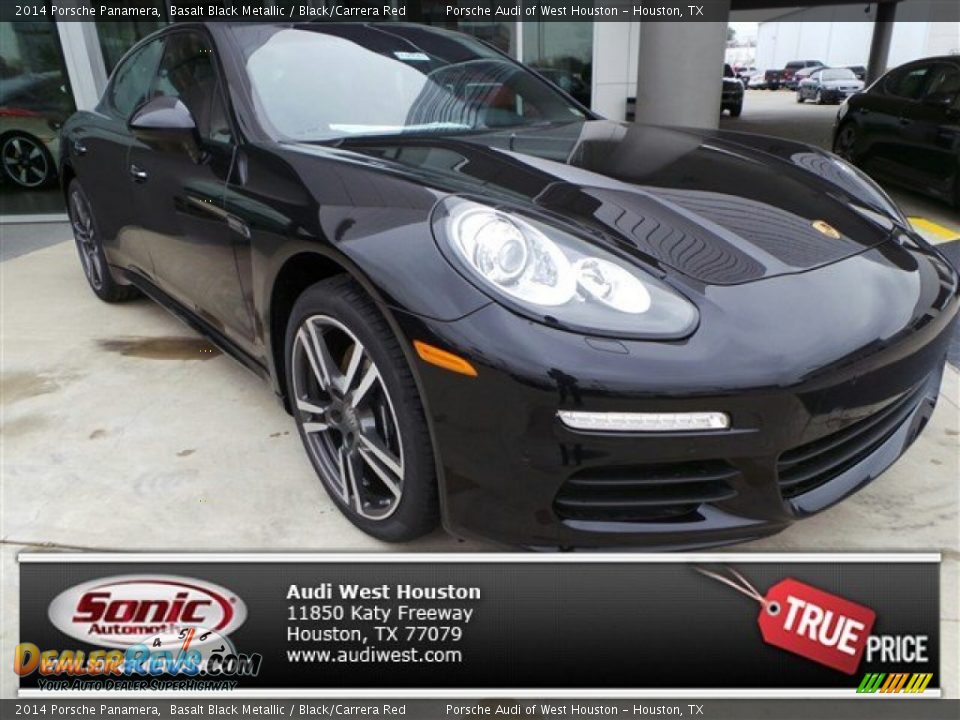 2014 Porsche Panamera Basalt Black Metallic / Black/Carrera Red Photo #1
