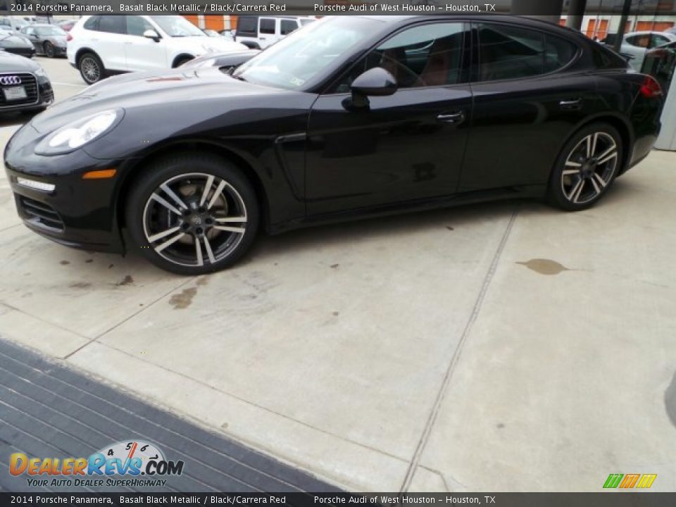 2014 Porsche Panamera Basalt Black Metallic / Black/Carrera Red Photo #4