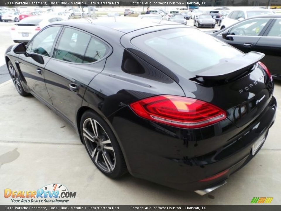 2014 Porsche Panamera Basalt Black Metallic / Black/Carrera Red Photo #5