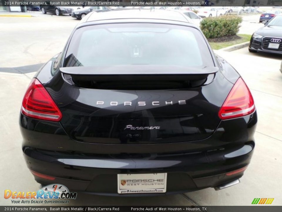 2014 Porsche Panamera Basalt Black Metallic / Black/Carrera Red Photo #6