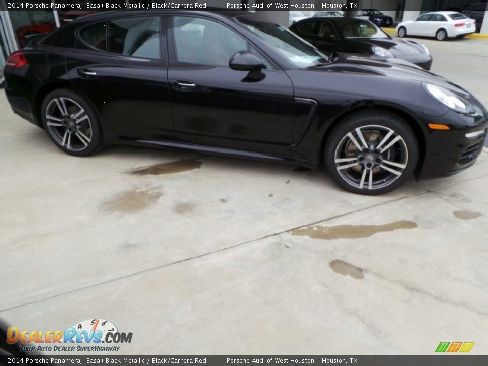 2014 Porsche Panamera Basalt Black Metallic / Black/Carrera Red Photo #8