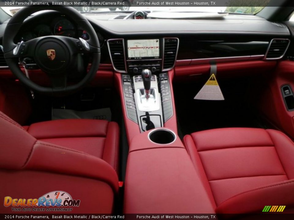 2014 Porsche Panamera Basalt Black Metallic / Black/Carrera Red Photo #29