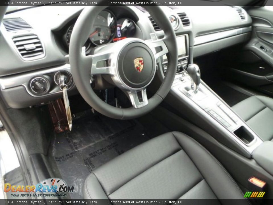 Black Interior - 2014 Porsche Cayman S Photo #11