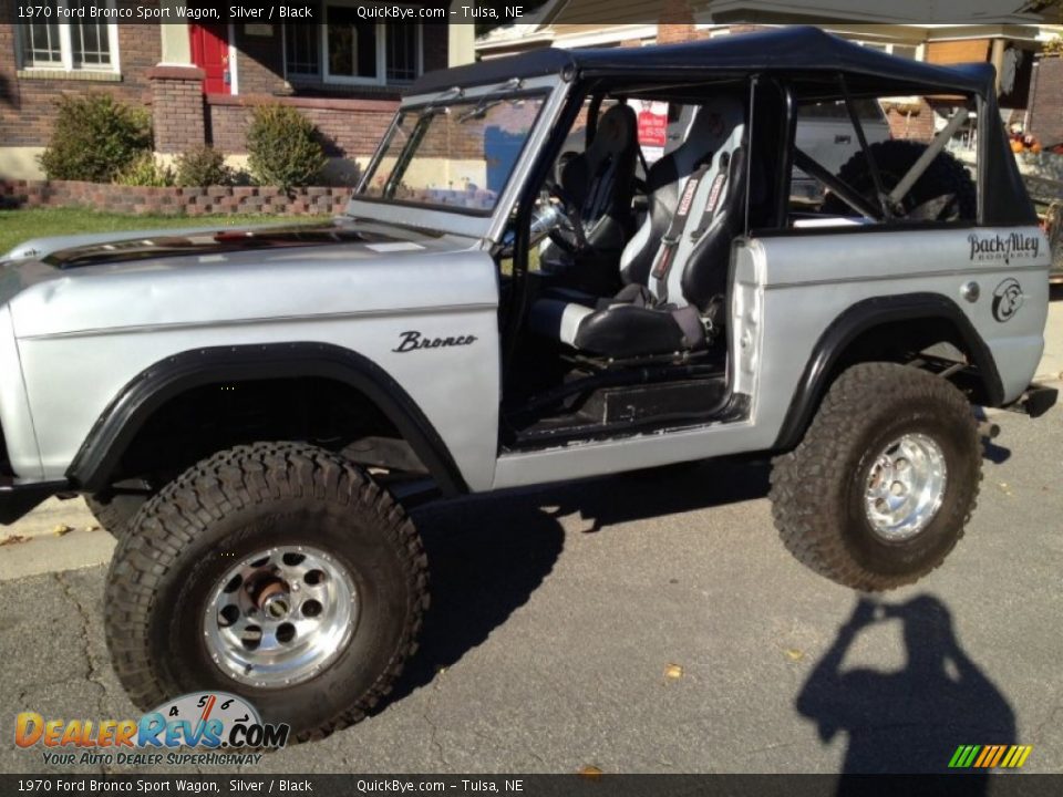 1970 Ford Bronco Sport Wagon Silver / Black Photo #1
