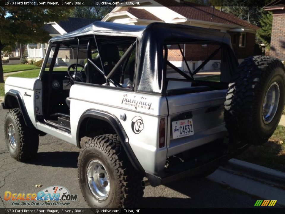 1970 Ford Bronco Sport Wagon Silver / Black Photo #3