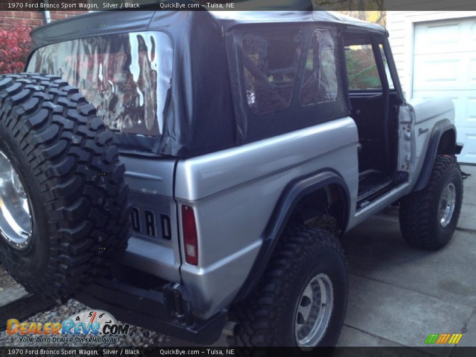 1970 Ford Bronco Sport Wagon Silver / Black Photo #4