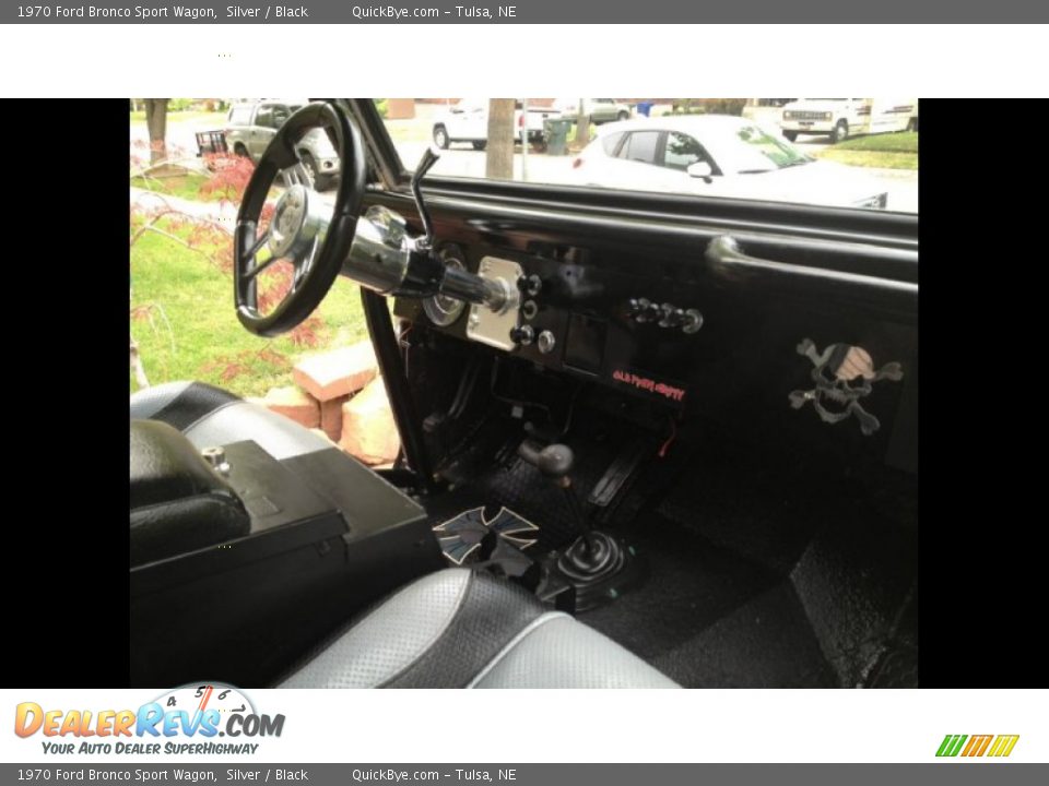 1970 Ford Bronco Sport Wagon Silver / Black Photo #7