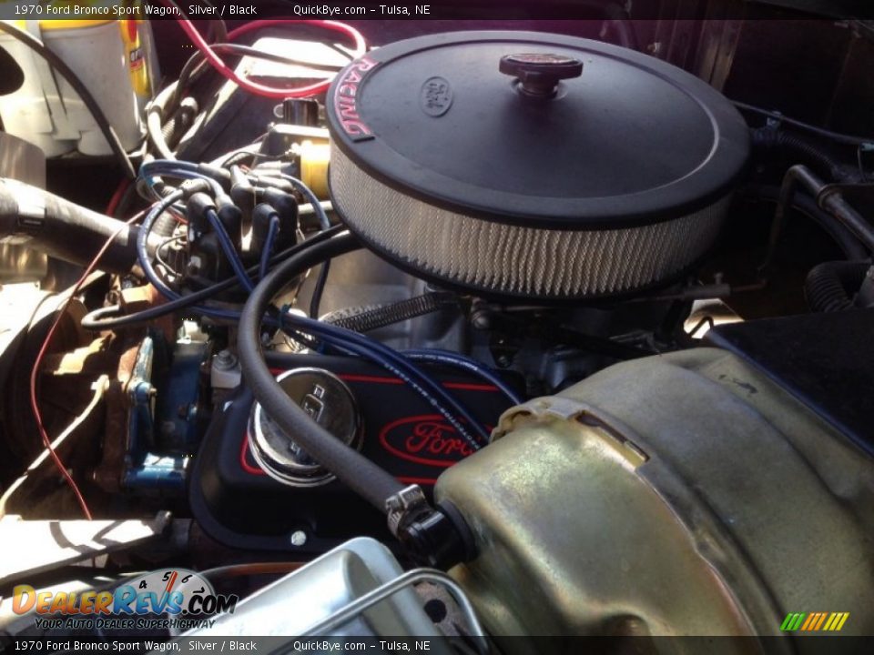 1970 Ford Bronco Sport Wagon Silver / Black Photo #9