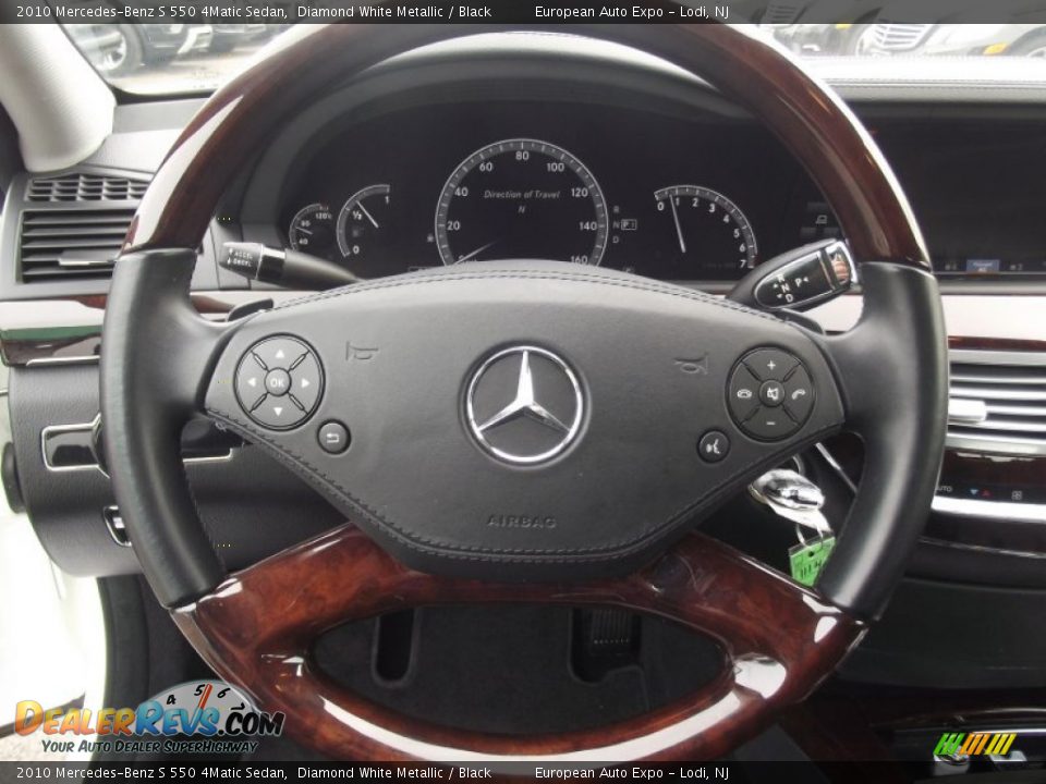 2010 Mercedes-Benz S 550 4Matic Sedan Diamond White Metallic / Black Photo #26