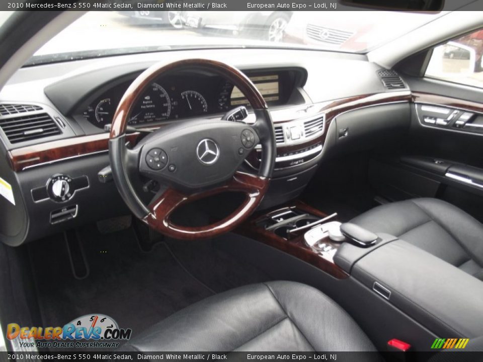 2010 Mercedes-Benz S 550 4Matic Sedan Diamond White Metallic / Black Photo #8