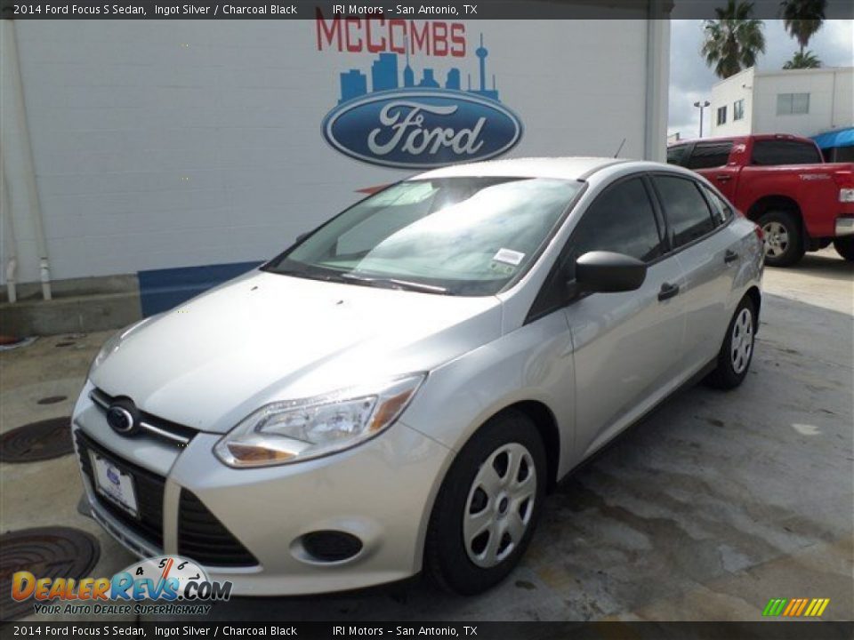 2014 Ford Focus S Sedan Ingot Silver / Charcoal Black Photo #1