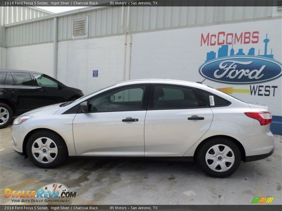2014 Ford Focus S Sedan Ingot Silver / Charcoal Black Photo #2