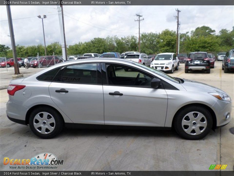 2014 Ford Focus S Sedan Ingot Silver / Charcoal Black Photo #6