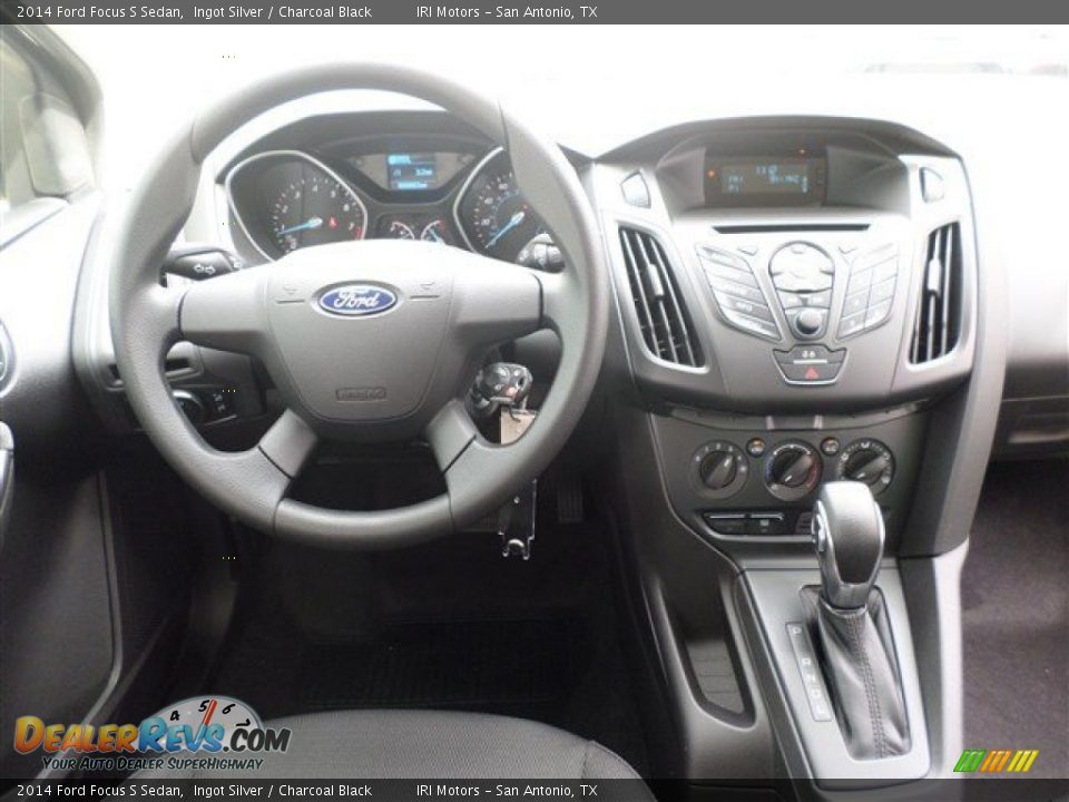 2014 Ford Focus S Sedan Ingot Silver / Charcoal Black Photo #16