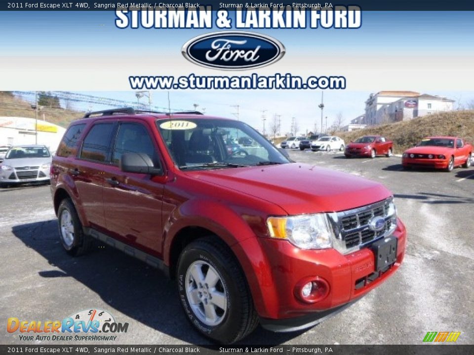 2011 Ford Escape XLT 4WD Sangria Red Metallic / Charcoal Black Photo #1
