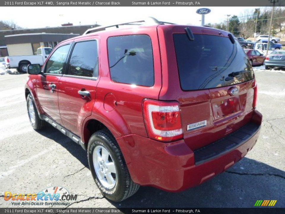 2011 Ford Escape XLT 4WD Sangria Red Metallic / Charcoal Black Photo #4