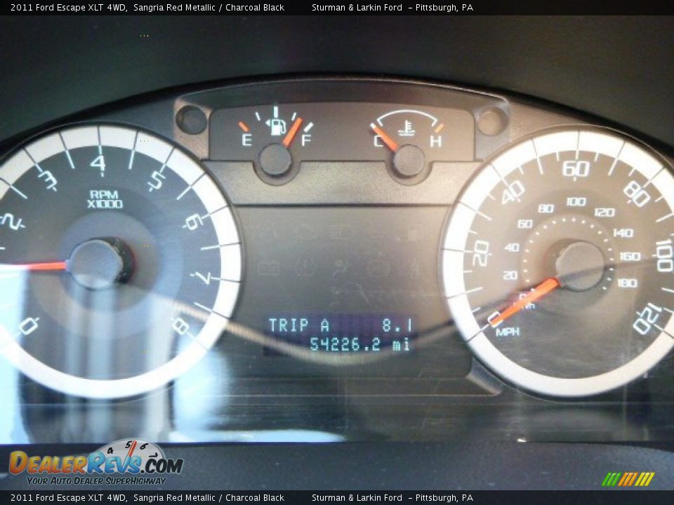 2011 Ford Escape XLT 4WD Sangria Red Metallic / Charcoal Black Photo #15