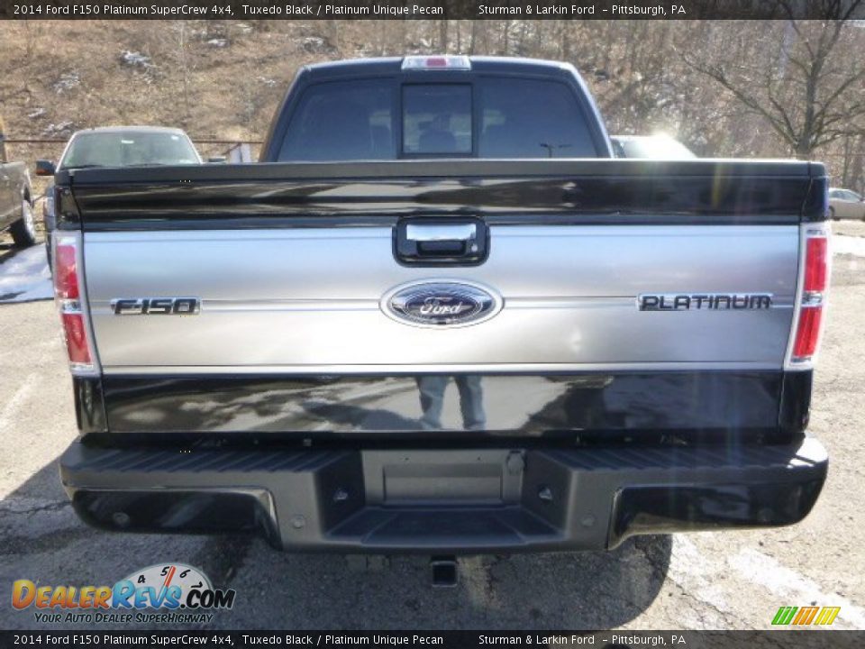 2014 Ford F150 Platinum SuperCrew 4x4 Tuxedo Black / Platinum Unique Pecan Photo #2