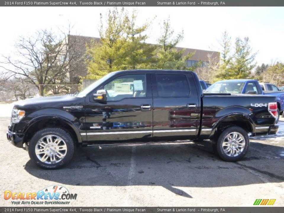 2014 Ford F150 Platinum SuperCrew 4x4 Tuxedo Black / Platinum Unique Pecan Photo #3