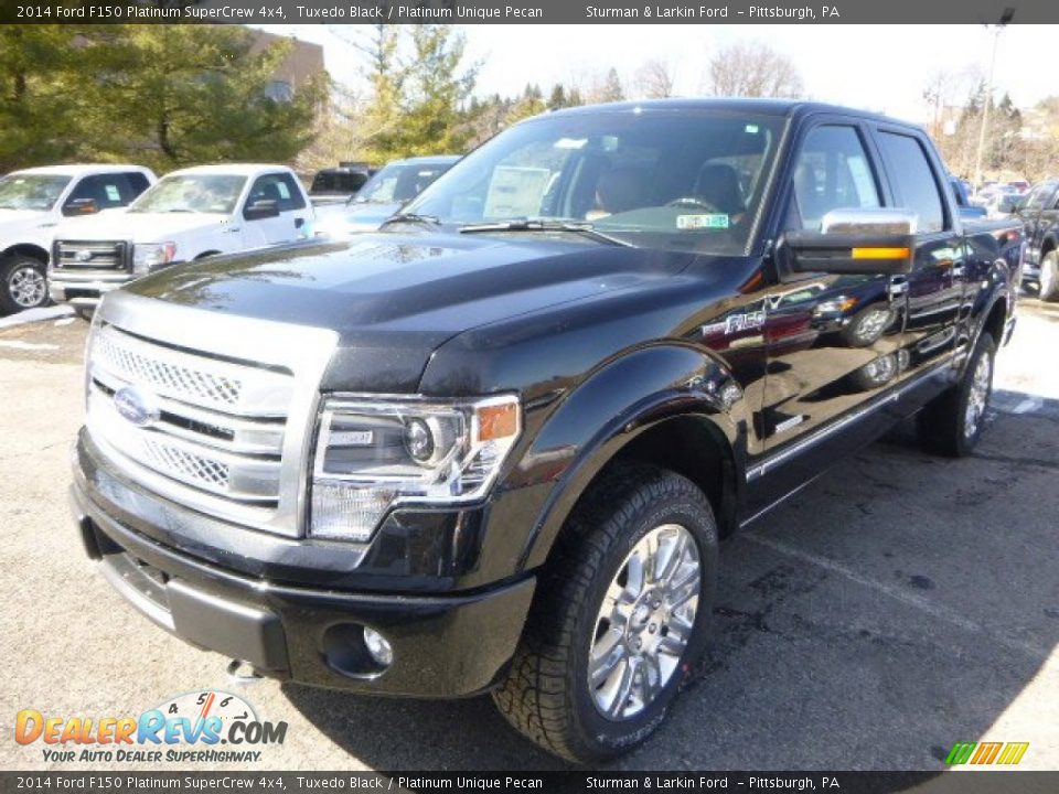 2014 Ford F150 Platinum SuperCrew 4x4 Tuxedo Black / Platinum Unique Pecan Photo #4