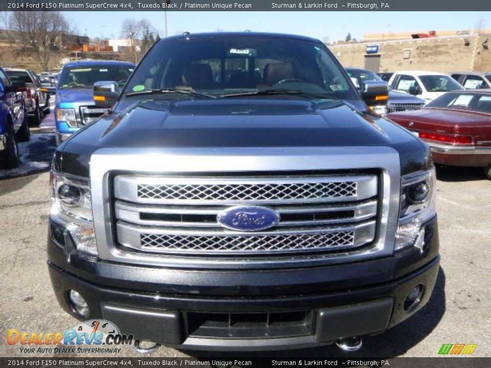 2014 Ford F150 Platinum SuperCrew 4x4 Tuxedo Black / Platinum Unique Pecan Photo #5