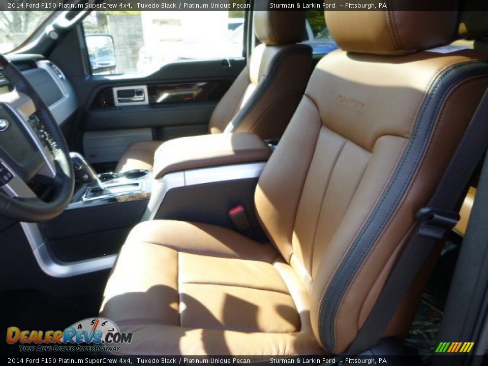 2014 Ford F150 Platinum SuperCrew 4x4 Tuxedo Black / Platinum Unique Pecan Photo #8
