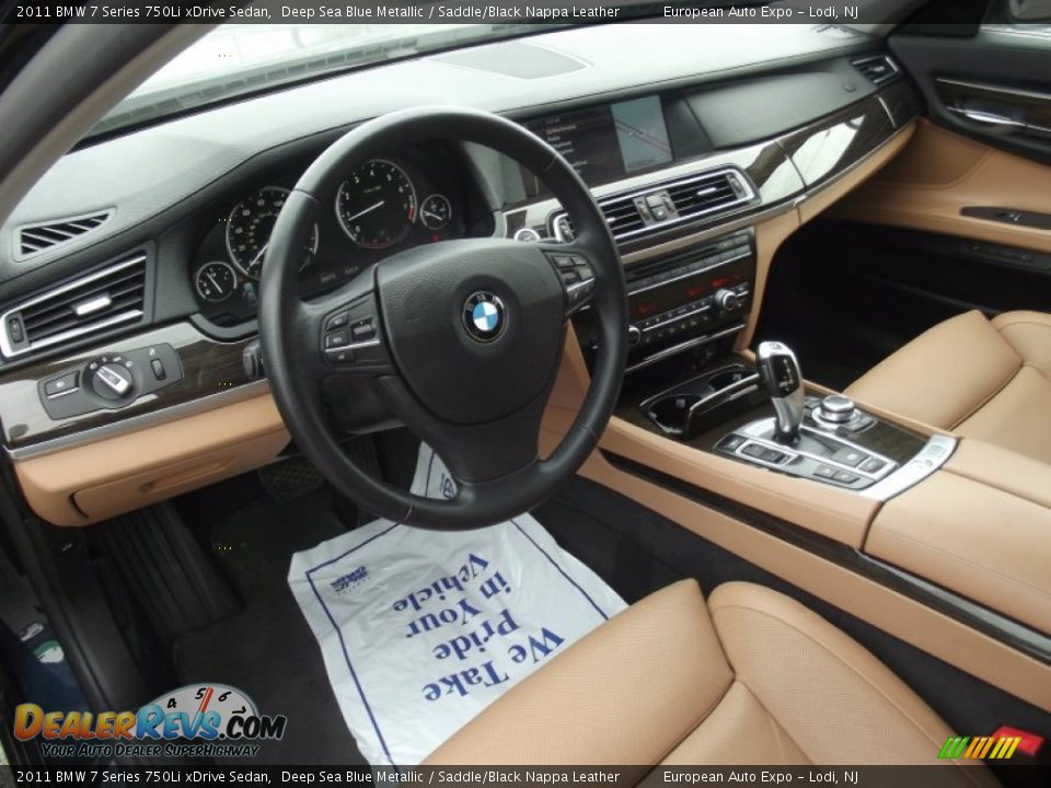 2011 BMW 7 Series 750Li xDrive Sedan Deep Sea Blue Metallic / Saddle/Black Nappa Leather Photo #8