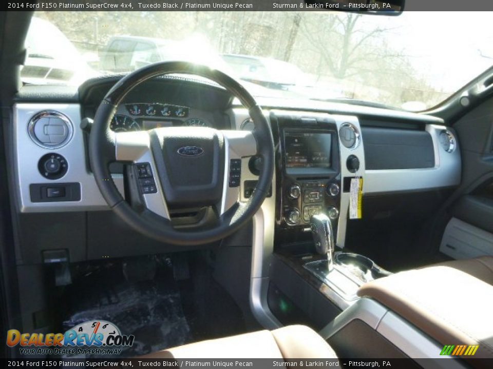 2014 Ford F150 Platinum SuperCrew 4x4 Tuxedo Black / Platinum Unique Pecan Photo #10