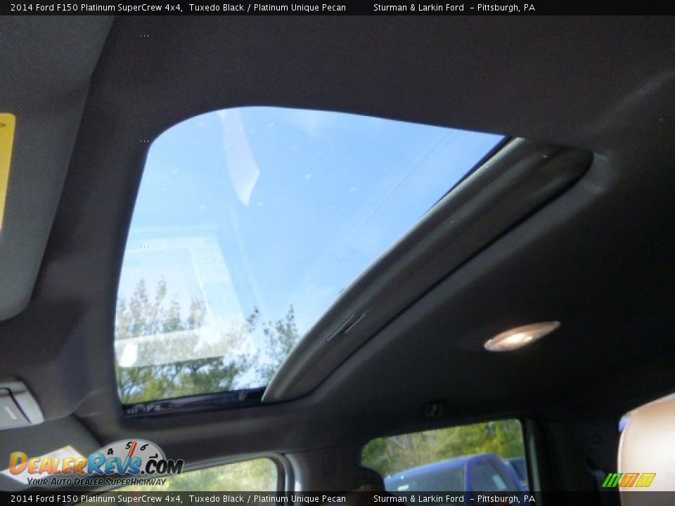2014 Ford F150 Platinum SuperCrew 4x4 Tuxedo Black / Platinum Unique Pecan Photo #12