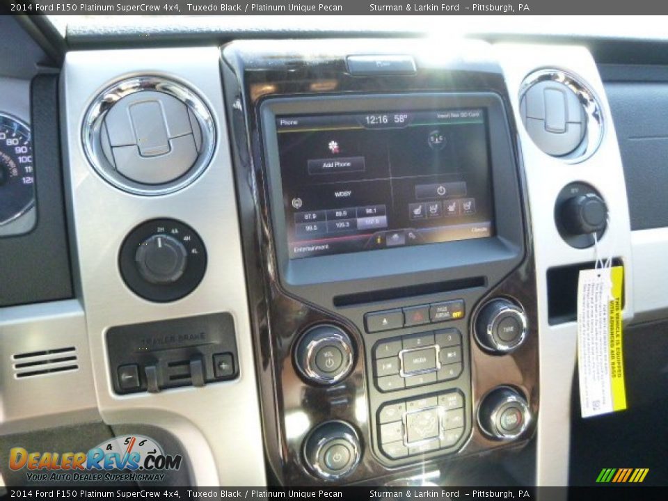 2014 Ford F150 Platinum SuperCrew 4x4 Tuxedo Black / Platinum Unique Pecan Photo #13