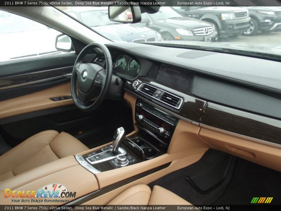2011 BMW 7 Series 750Li xDrive Sedan Deep Sea Blue Metallic / Saddle/Black Nappa Leather Photo #14