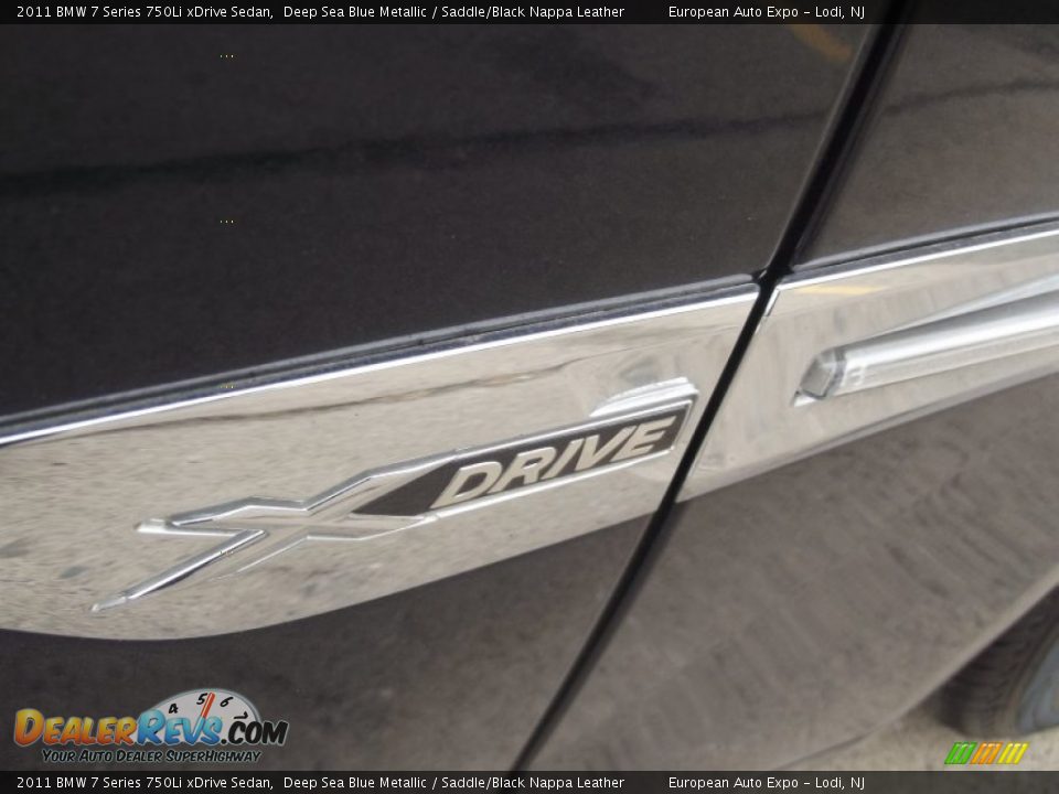 2011 BMW 7 Series 750Li xDrive Sedan Deep Sea Blue Metallic / Saddle/Black Nappa Leather Photo #16