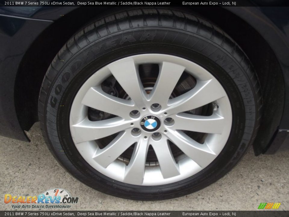 2011 BMW 7 Series 750Li xDrive Sedan Deep Sea Blue Metallic / Saddle/Black Nappa Leather Photo #17