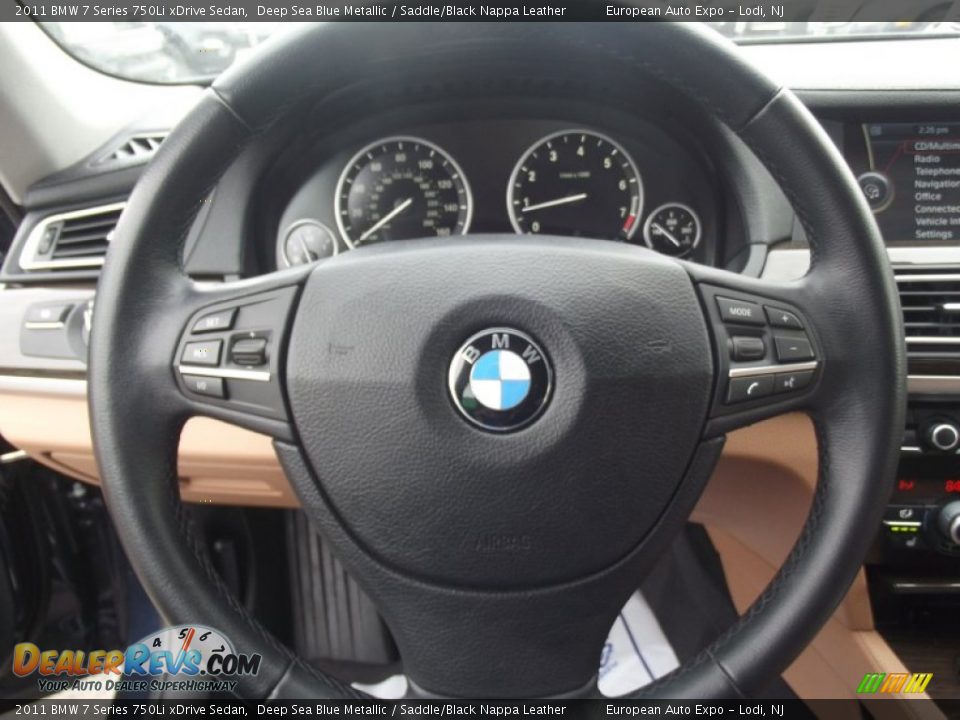 2011 BMW 7 Series 750Li xDrive Sedan Deep Sea Blue Metallic / Saddle/Black Nappa Leather Photo #25