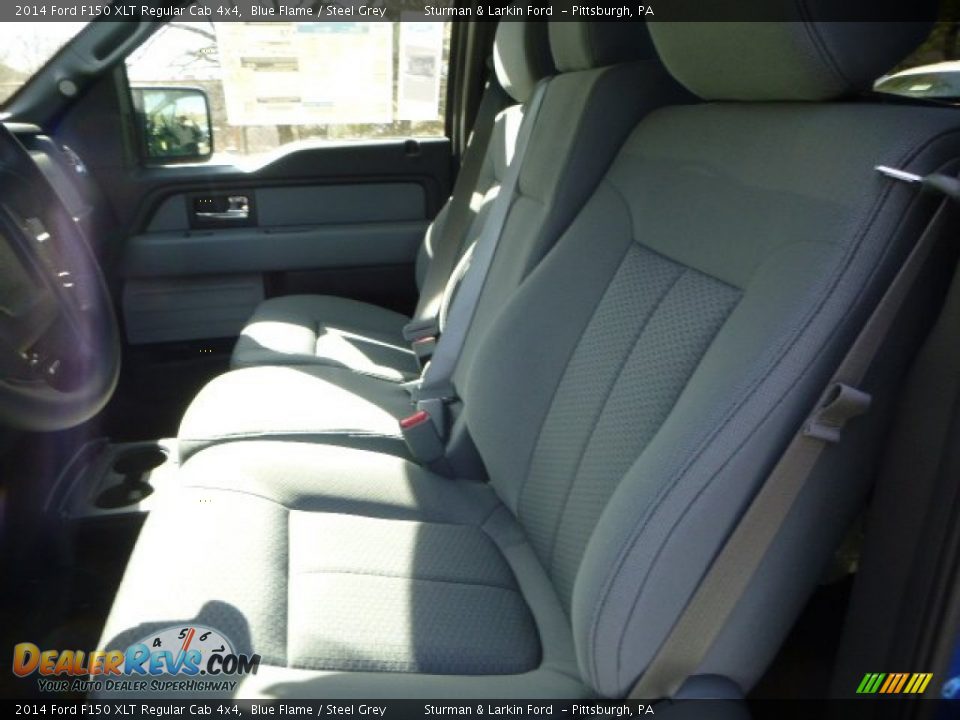 2014 Ford F150 XLT Regular Cab 4x4 Blue Flame / Steel Grey Photo #9