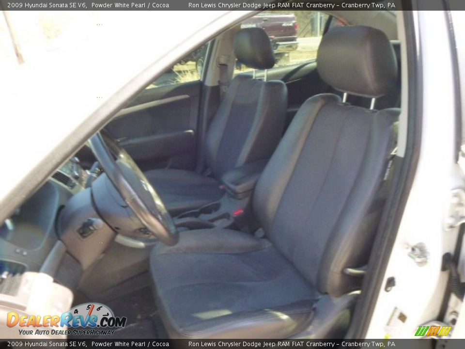 2009 Hyundai Sonata SE V6 Powder White Pearl / Cocoa Photo #10