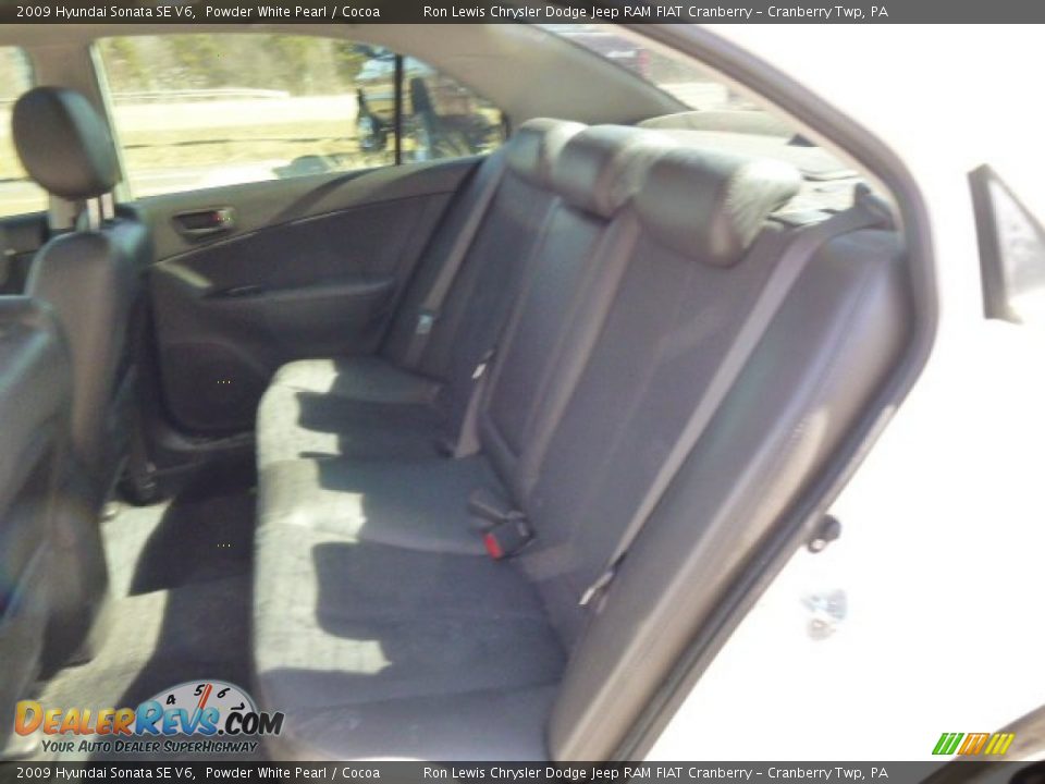 2009 Hyundai Sonata SE V6 Powder White Pearl / Cocoa Photo #12